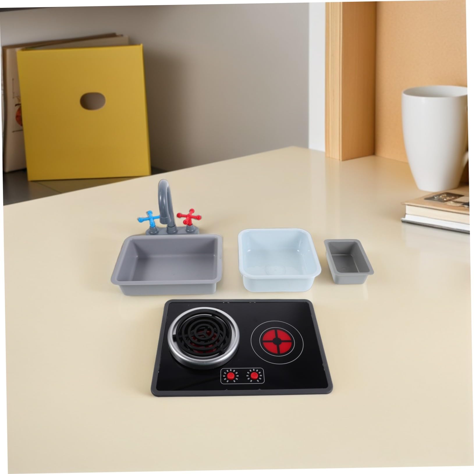 Toyvian 6 Giocattoli Per Giocare a Un Mini Cucina Per Fingere Accessori Plastica