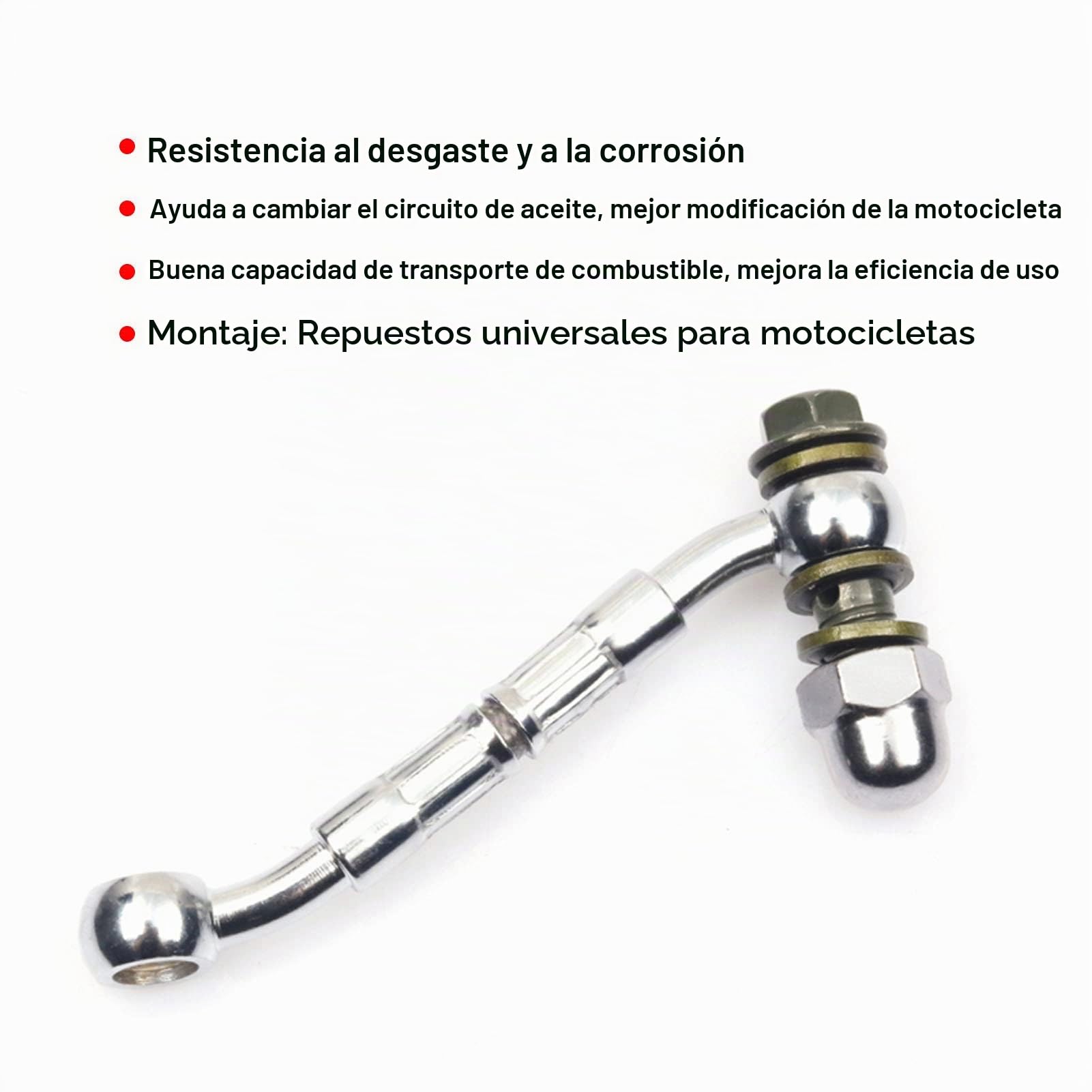 Akozón Extensor de Manguera de Freno, Conector de Extensión de Manguera de Freno de Motocicleta Universal Repuestos Hidráulicos para Modificación de Motocicleta