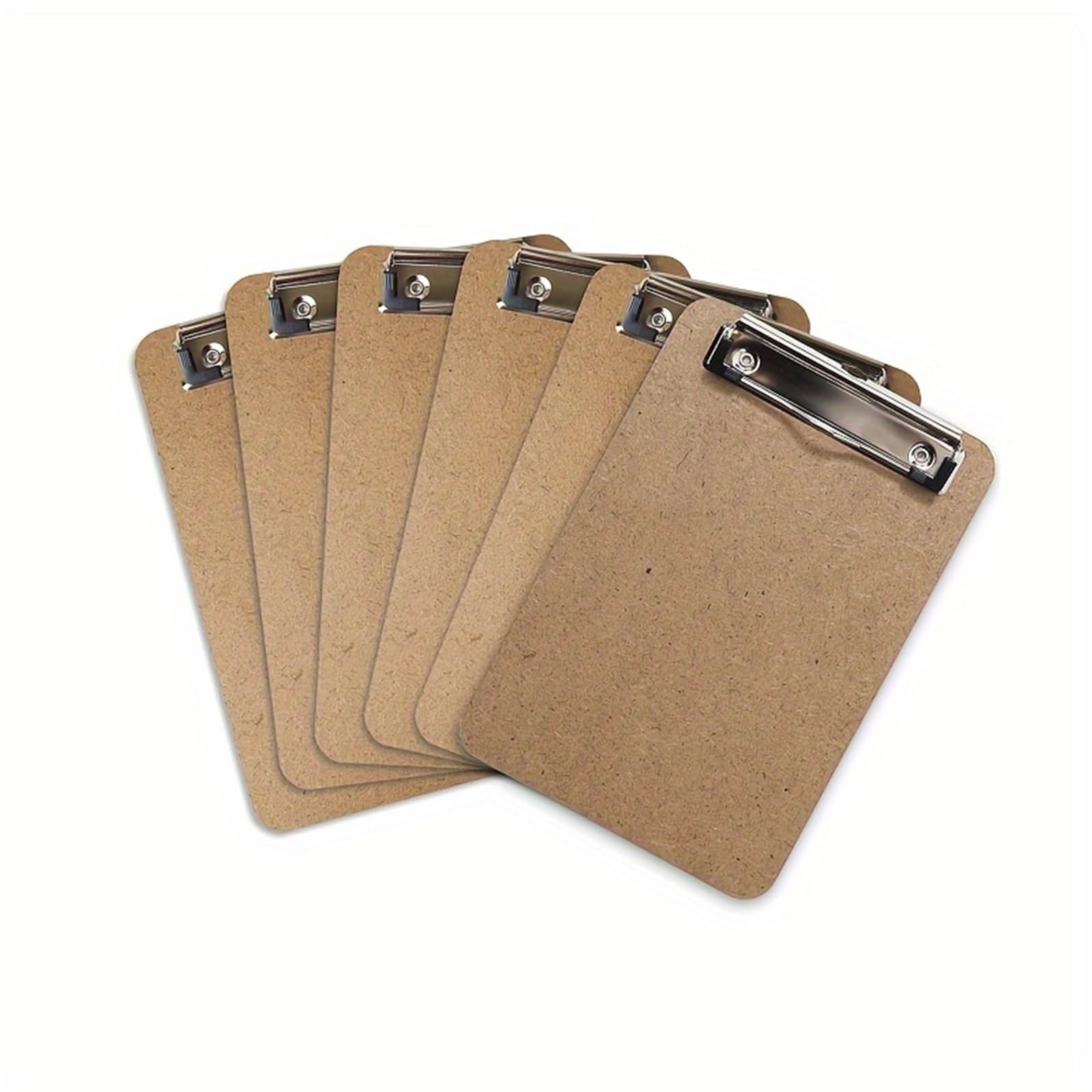 Mini portablocco in fibra di legno con clip sottili, 8 pezzi, per ufficio, insegnanti, classe, scuola, ufficio