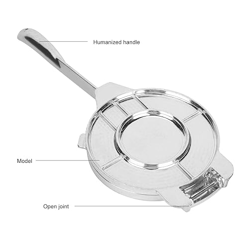 Miniatura 6 de Máquina para hacer gofres, 8.7 pulgadas, máquina de prensa de tortilla plegable, prensa de pastelería, herramienta de taco y burrito, utensilios de