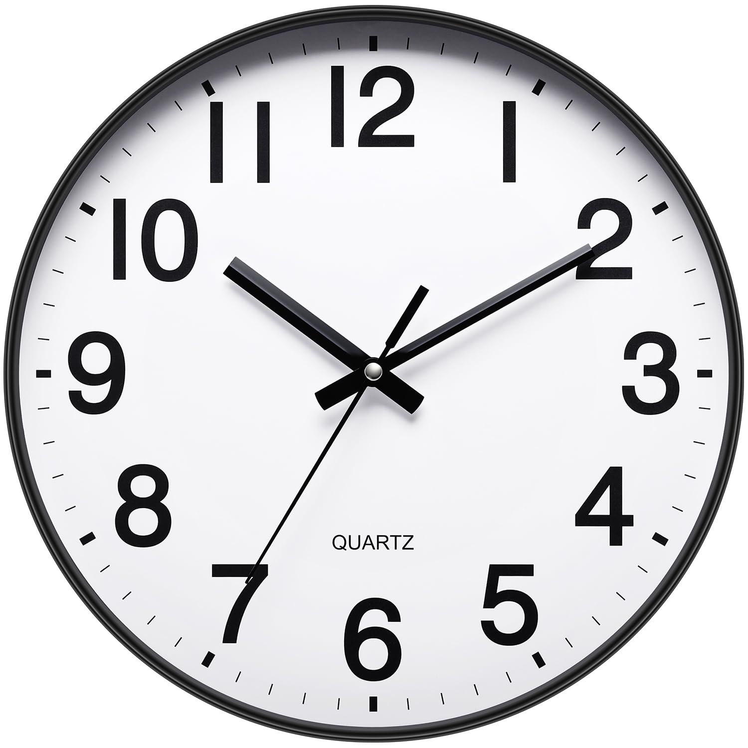 12 Inch Round Wall Clock Silent & Non-Ticking Simple Wall Clock Operated for Living Room Bedroom Kitchen(30 cm/ 12")