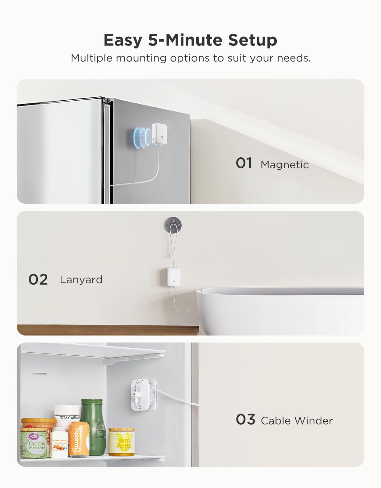 GoveeLife Termometro WiFi per frigorifero con allarme, misuratore di temperatura digitale wireless per congelatore con controllo tramite app, 2 anni di esportazione dati gratuita, per casa, cucina