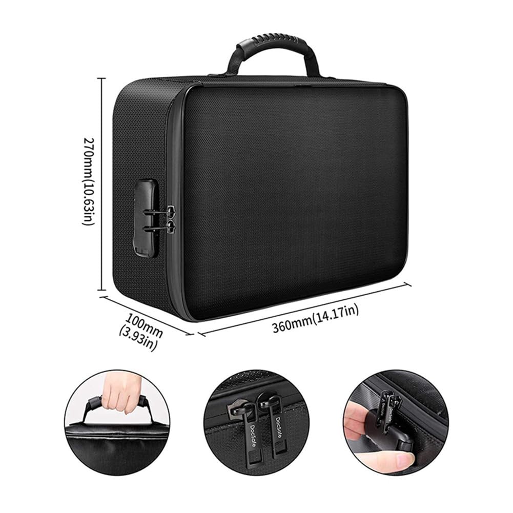 Bolsa de Seguridad Impermeable una Prueba de Fuego Cremallera Retardante de Llama Bolsa de Documentos una Prueba de Agua Bolsa de Documentos Bolsa de Efectivo Bolsa de Pasaporte
