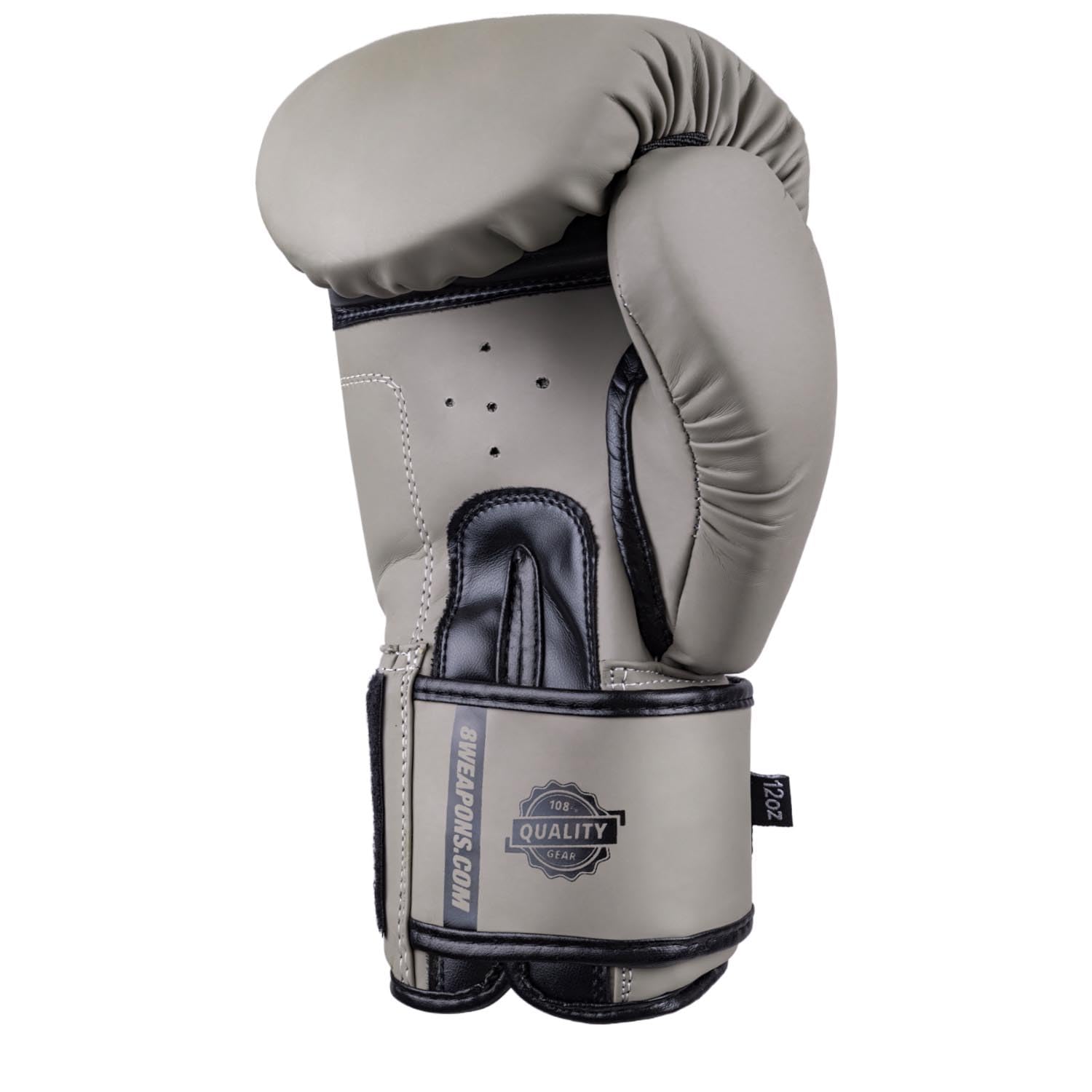 8 WEAPONS Boxhandschuhe Unlimited 2.0, Sand-schwarz, Training, Sparring und Wettkampf, Kunstleder, Perfekte Dämpfung und stabile Nähte, Handschuhe für Muay Thai, K1, Boxen, MMA und Kickboxen