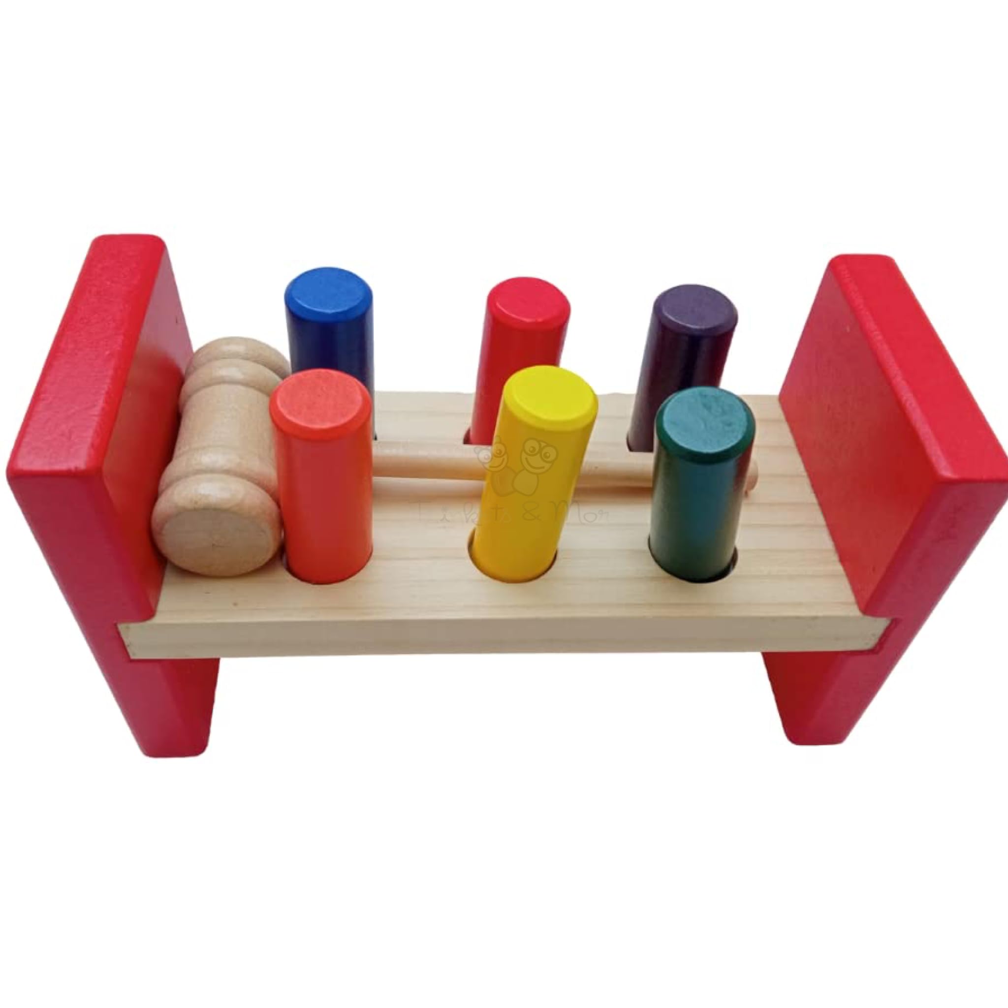 Trinkets & More Pounding Bench 6 Pegs & Toy Hammer for Toddlers Kids 1 Years + Colourful Pound & Play Early Developmental Interactive Hammering (Pounding Bench) (B0D7VMQ6C1) Amazon Price History, Amazon Price Tracker