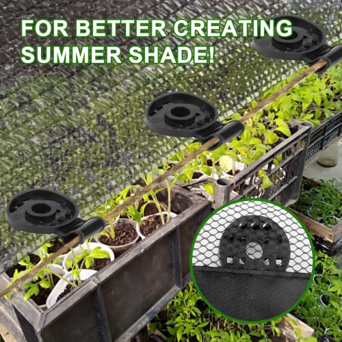 Image of 50PCS Shade Cloth Clips, Shade Cloth Plastic Clips | Greenhouse Fix Clamp, Windproof Awning Grip Tarp Clips for Sunshade Net, Anti Bird Netting, Garden Netting, Patio Accessories