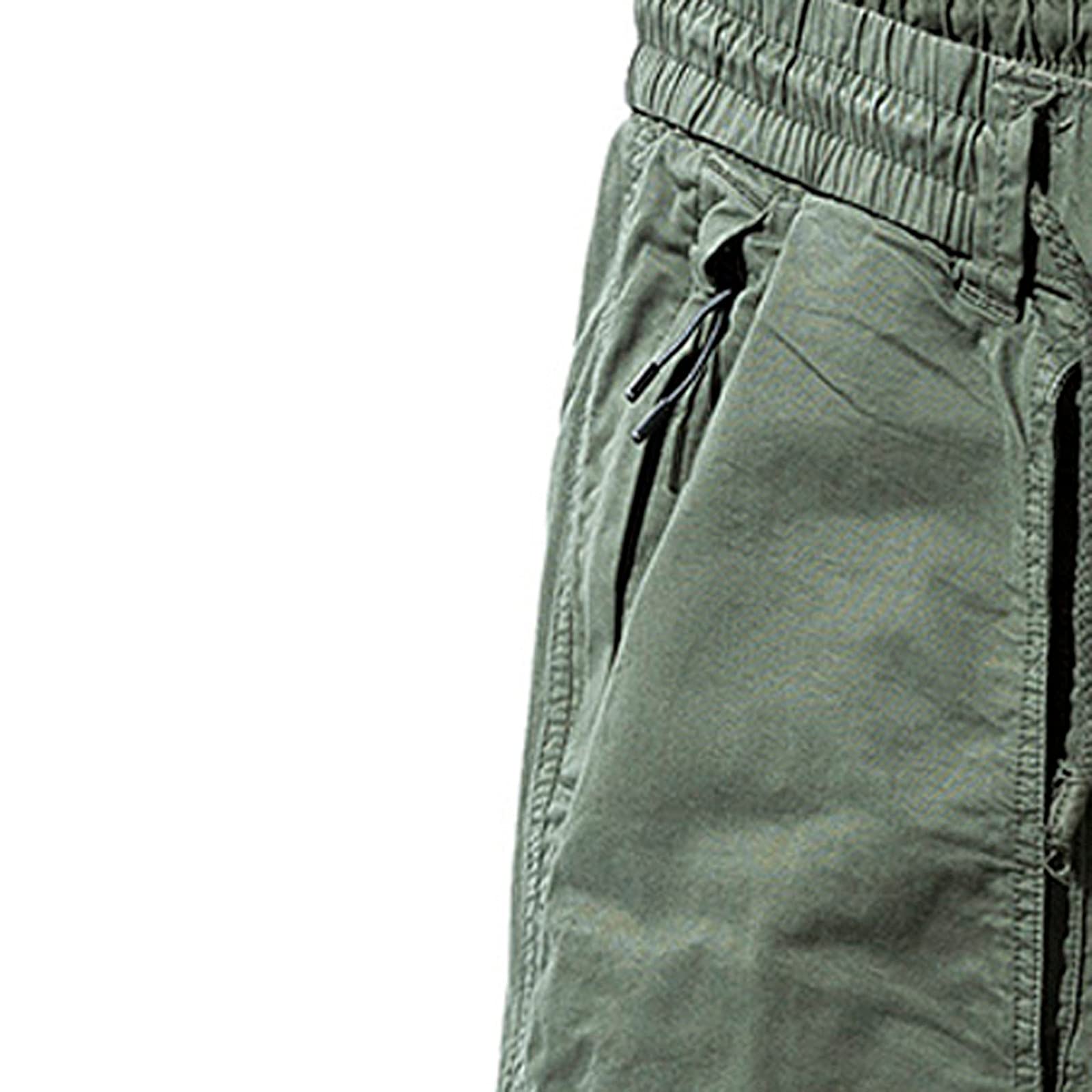 Generisch Moda per gli uomini casual a vita media pantaloni a matita fissa lunghezza intera citazione off pantaloni da trekking uomo