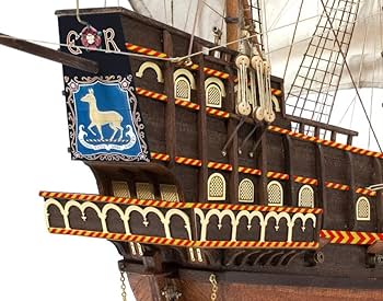 Amazon.co.jp: 帆船模型キット ゴールデンハインド （木製模型ツール