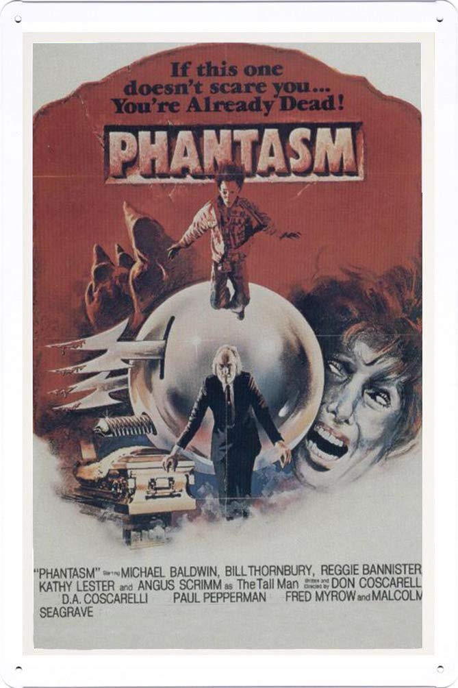 Phantasm Horror Movie Poster Home Theater Bar Wall Decor Metal Tin Sign 12X8 Inches