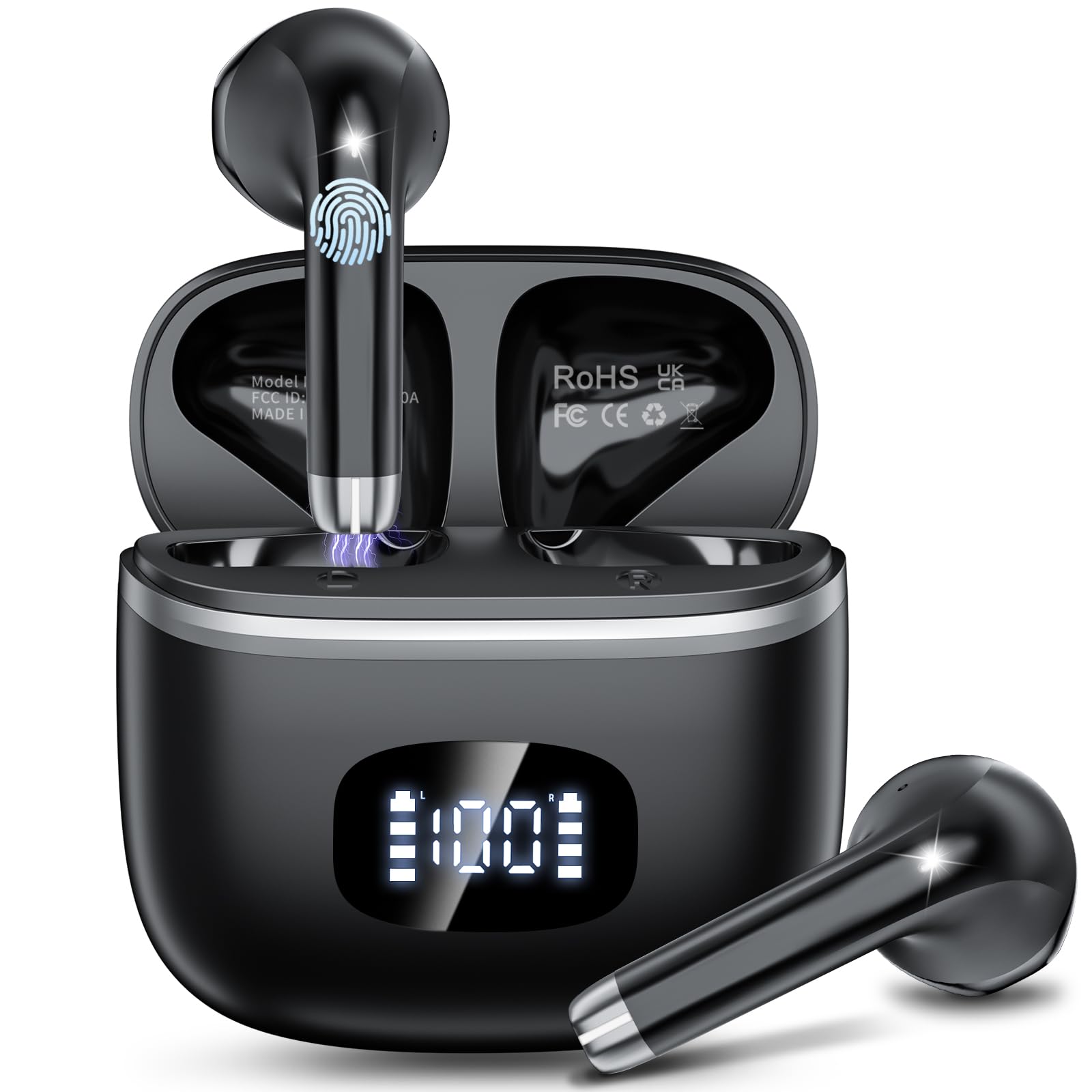 bluetooth cuffie 5.4 immersiva 40h waterproof led diplay