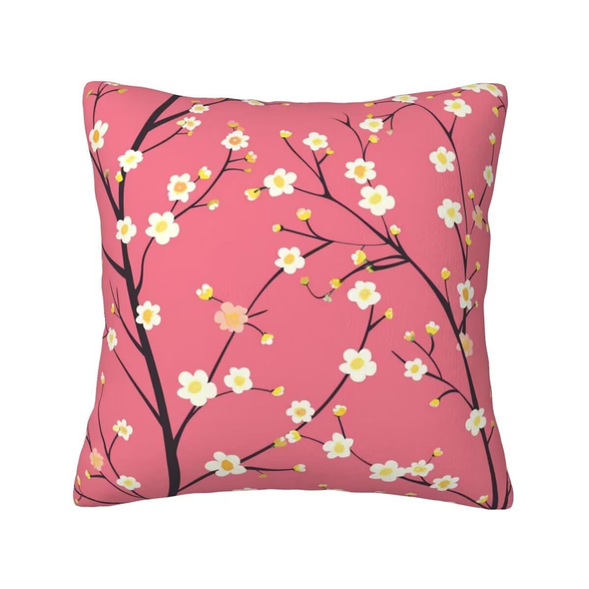 Federe Cuscini Divano 60x60 cm Set di 2 in Velluto Copricuscini Divano, Federe Cuscini Rosa Fiore Decorativi Cuscini per Divano, Federe Cuscino Divano per Soggiorno, Camera da Letto Room Decor -TR558