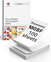Vista 11 de Phomemo Papel para impresora térmica de letras estadounidenses, papel térmico Continuous Phomemo M08F, compatible con M08F-Letter, M08D, TATTMUSE