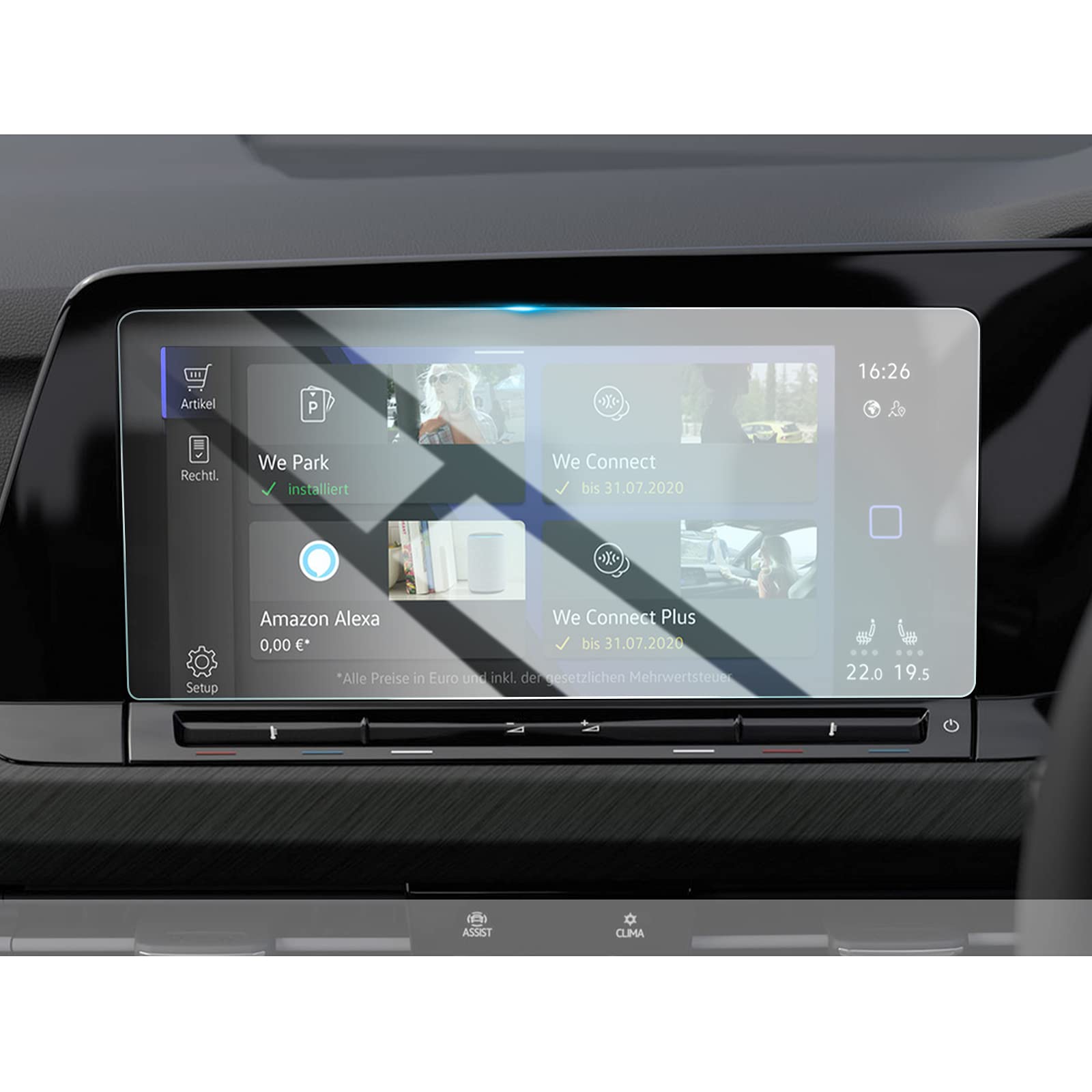 Amazon.co.jp: HUAHAO 強化ガラス フォルクスワーゲン専用 新型 ゴルフ 