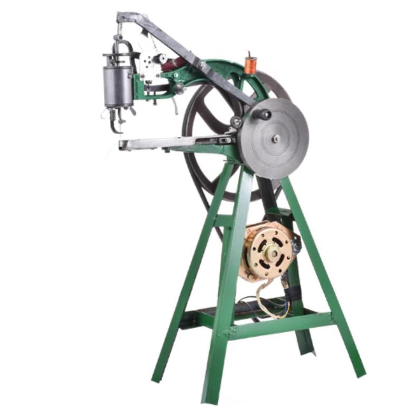 Macchina da cucire elettrica per calzolaio, macchina da cucire per rammendo per riparazione di scarpe a mano resistente, con supporto verticale, attrezzatura per la produzione di scarpe in pelle, per