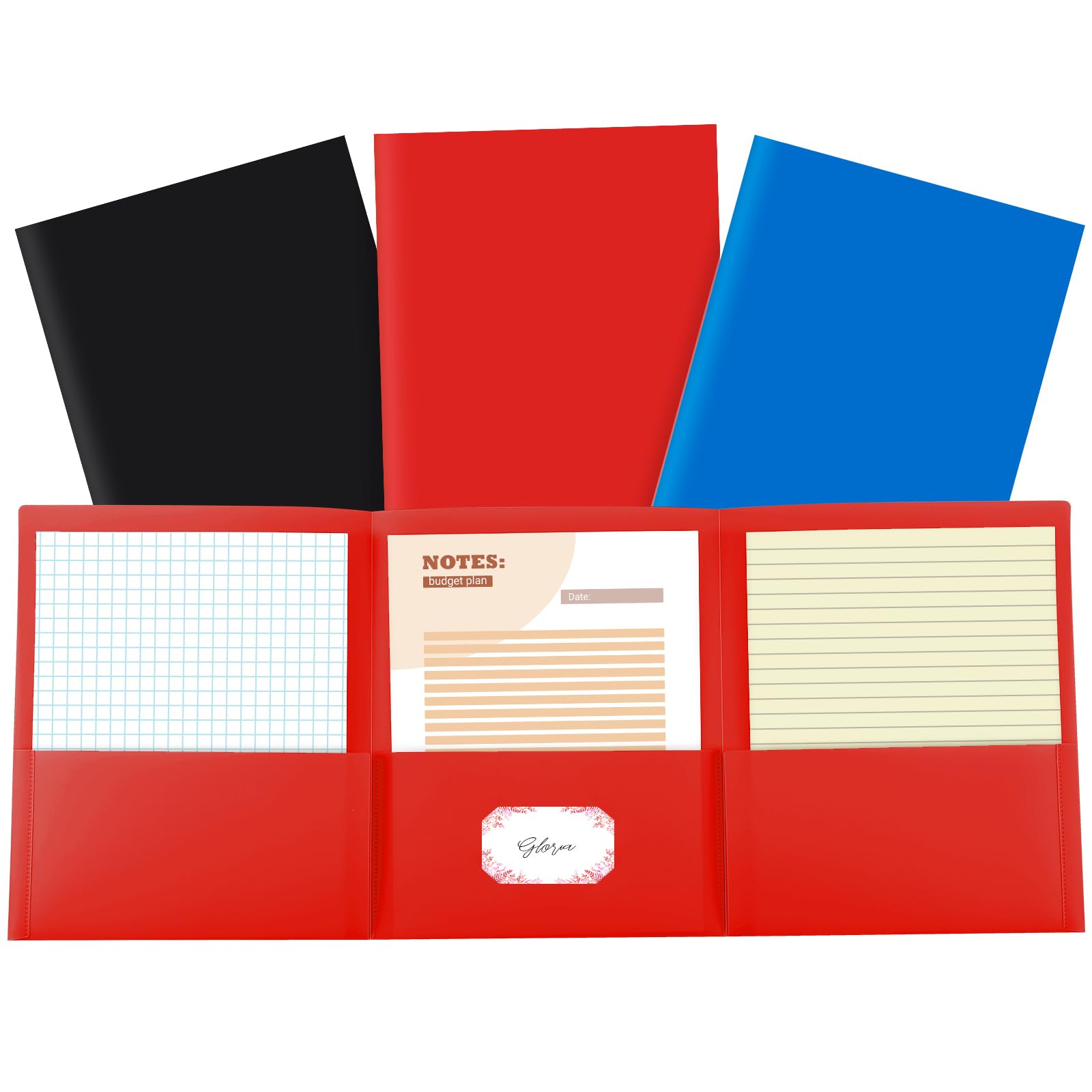 Tri Lock Folder Snapklik.com : Dunzoom 3 Pcs Tri Fold Folders