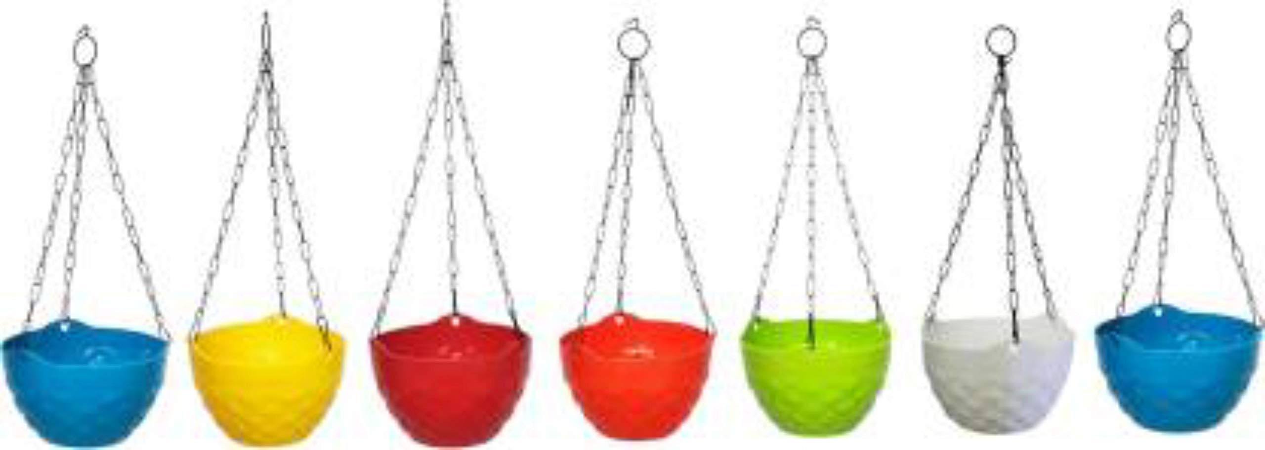 GTB Diamond Garden Hanging Flower Pot, Hanging Pot (Pack of 7) Plant Container Set (Plastic) Plant Container Set-fp-03-7 pc (B0841FRGQ7) Amazon Price History, Amazon Price Tracker