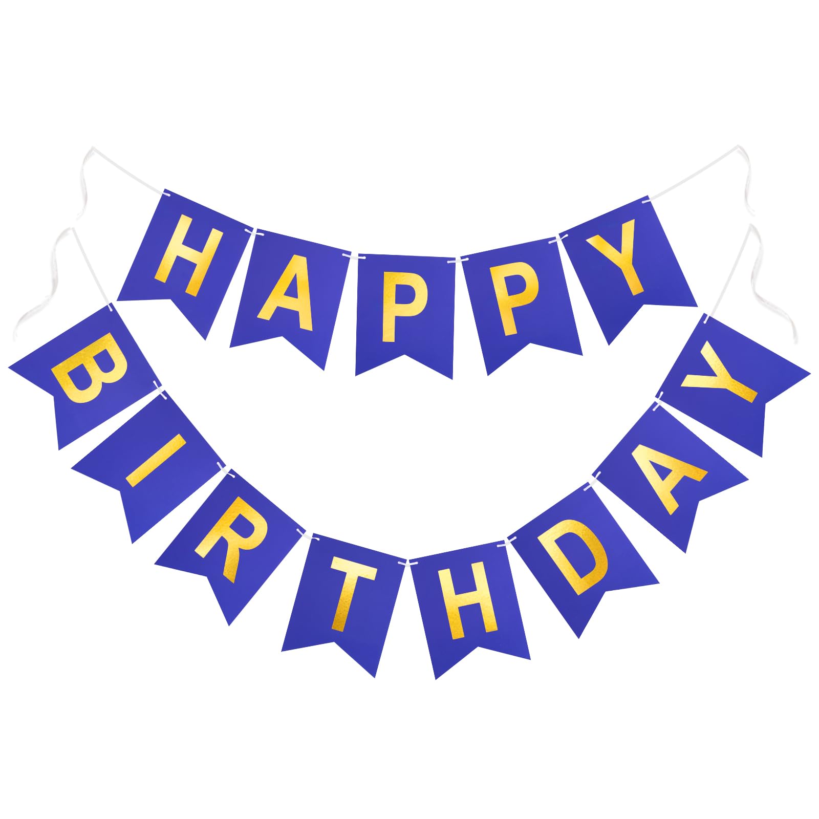 G2PLUS Schon Aufgefädelt Happy Birthday Girlande, 16×20 cm G