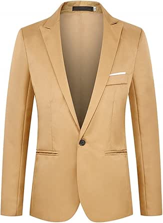 WXLWZYWL Mens Casual Blazers Sport Coat Slim Fit Suit Blazer Jacket Two Button Lightweight For Casual Business