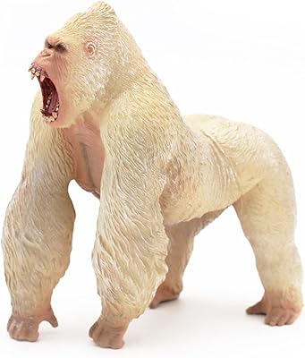 Higherbros Gorilla King Kong Toys Action Figure Rampage Gorilla Fight Mode Gorilla Ape Solid Wild Animal Figurines for Role Playing Story Telling Toy