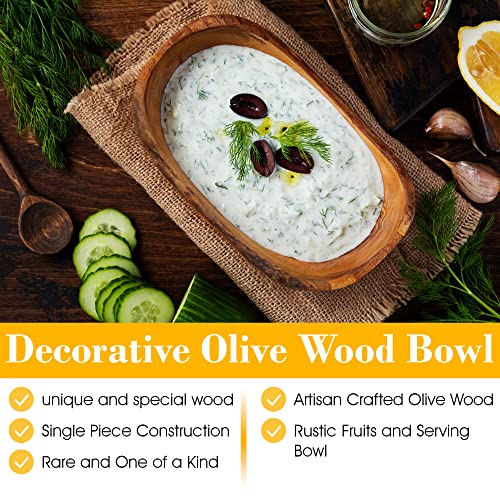 image for generic OLIVANERA Olive Wood Rustic Dipping Bowl 6 * 3 * 3 Inch Decora