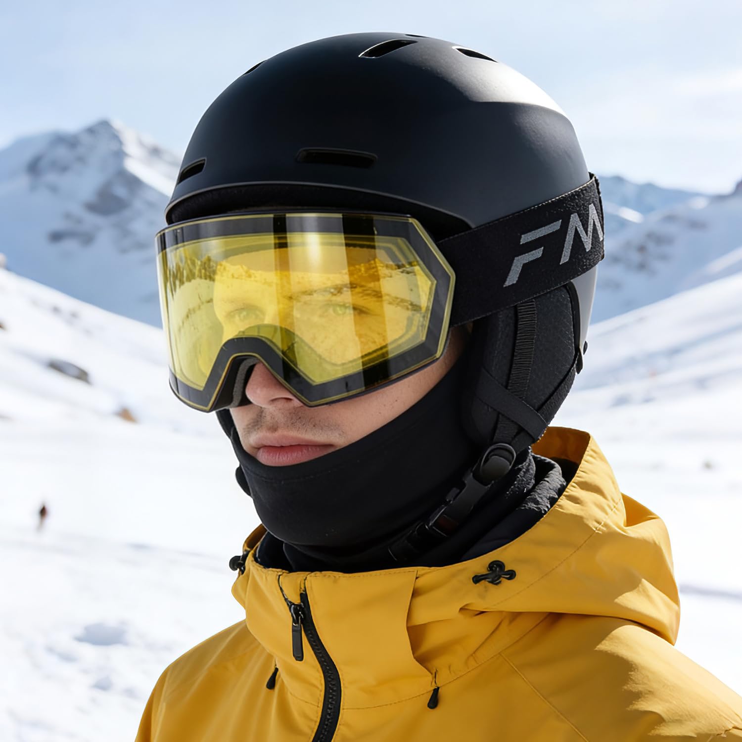 FMY Lunettes de ski pour hommes, femmes et jeunes – Anti-buée – Protection UV400 – Lunettes de snowboard pour adulte