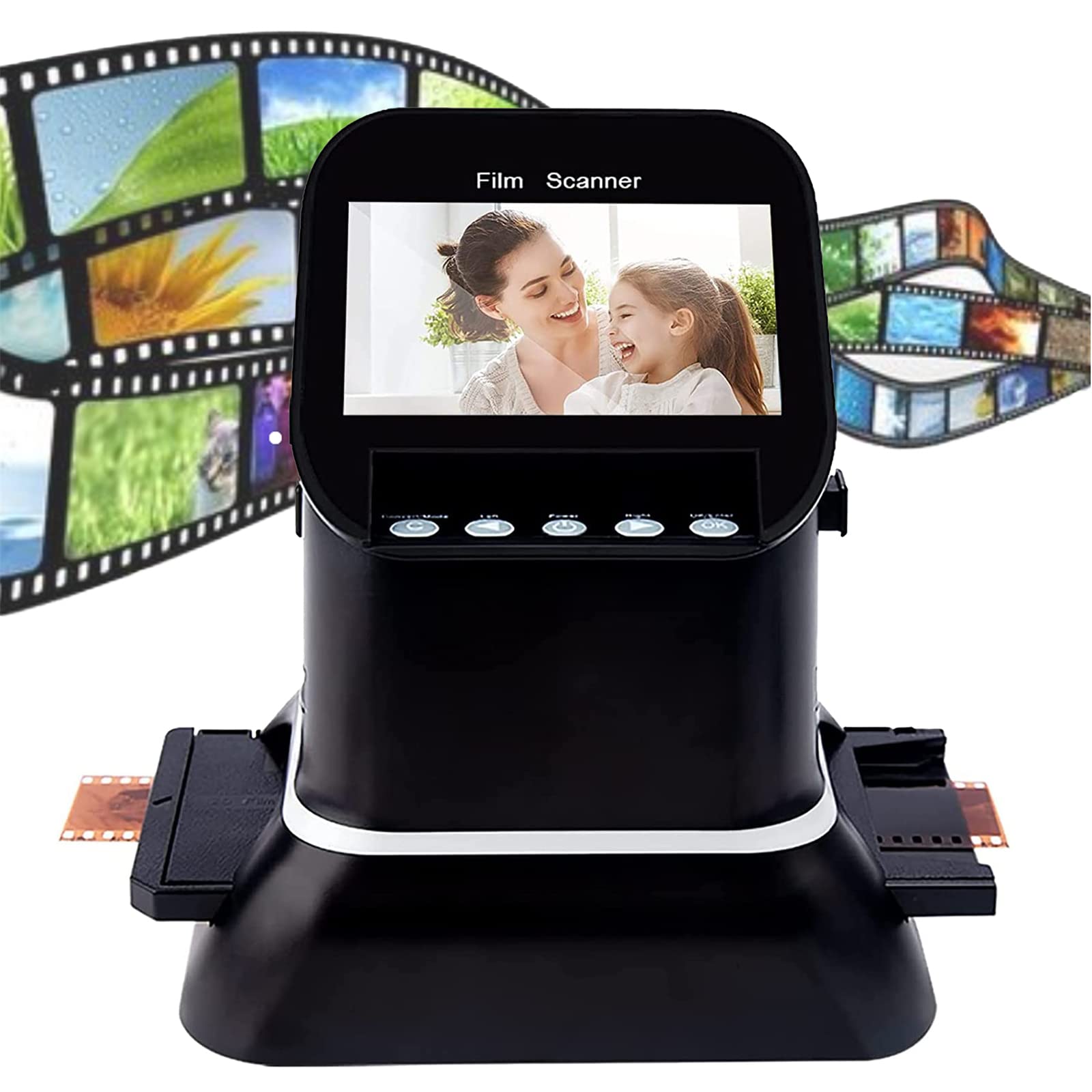 Escáner de película y Diapositivas, escáner de película de Alta resolución, conversión de 35 mm, 135, 126, 127 Negativos y Diapositivas a JPEG Digital, convertidor de Fotos Digitales