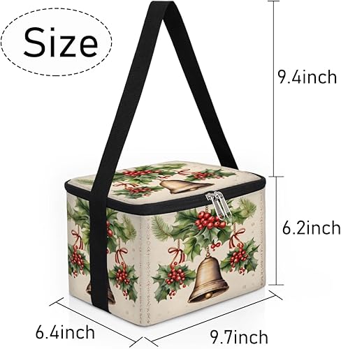 Miniatura 7 de Divertida bolsa de almuerzo aislada para mujer, reutilizable, bolsa de almuerzo cuadrada para adultos y hombres, lonchera más fresca para el