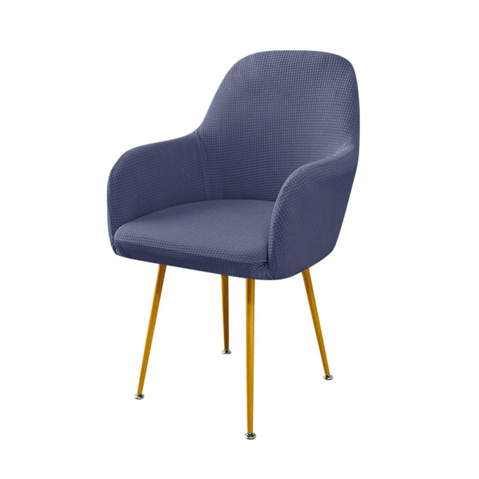 Fundas para Sillas, Fundas para Sillas De Comedor Jacquard Impermeables, Juego De 6/4/2, Fundas Elásticas para Sillas De Comedor con Reposabrazos Y Respaldo(Size:2 Pack,Color:Azul Marino)