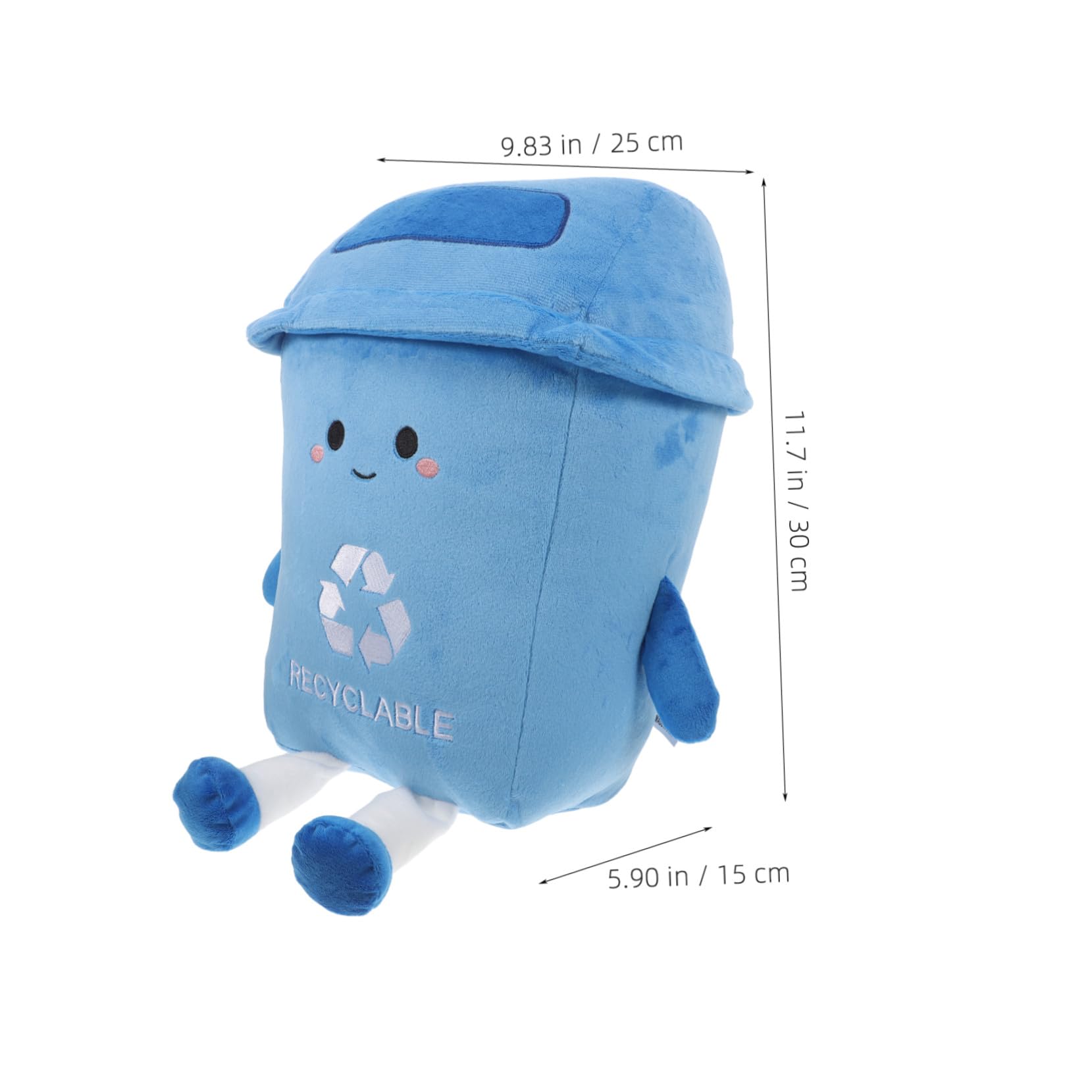 Kuschelkissen Flauschig als Süßes Cartoon Kissen mit Plüsch und Pp Baumwolle Gefüllt Multifunktional für Sofa und Bett Blau und Gemütlich