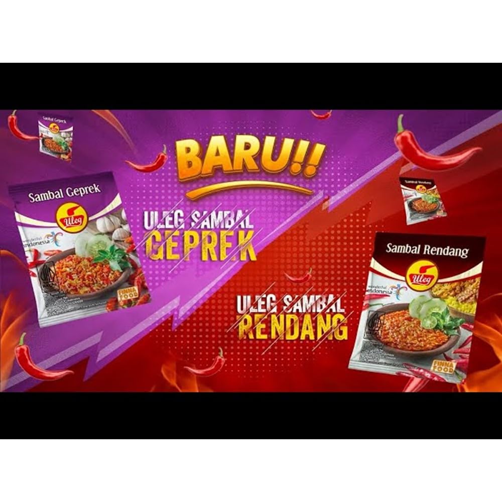 Amazon | Uleg ウレグ Sambal Rendang サンバル ルンダン パウチ小袋