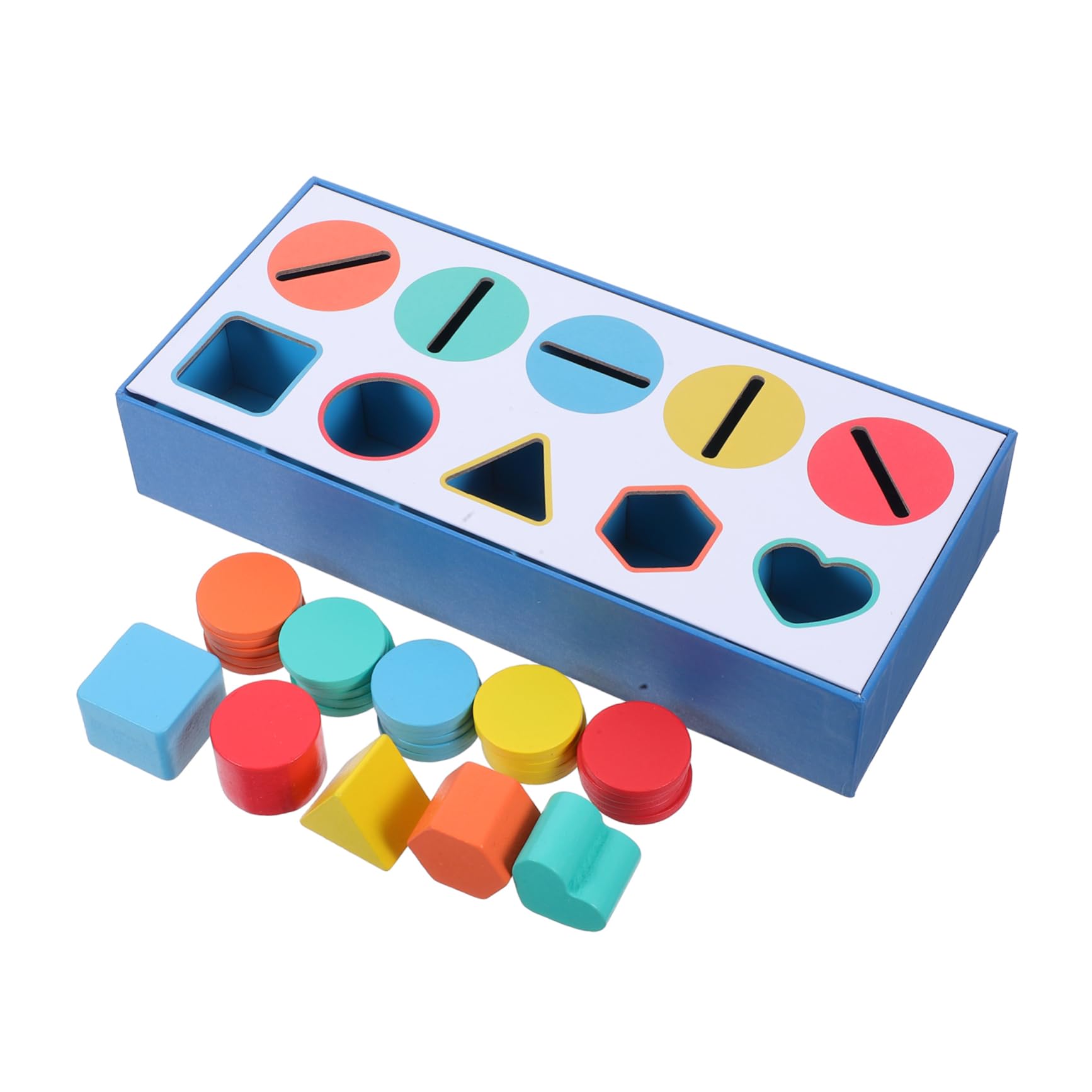 Operitacx 2 Boxen Holz Formen Sortierspiel mit Bunten Montessori Lernspielzeug für Kleinkinder Fördert Farb und Formenerkennung Motorische Entwicklung Sicheres Holzspielzeug Pädagogisches