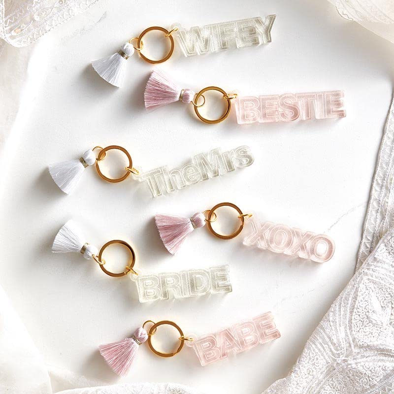 Unisex-Adult Tassel Acrylic Keychain
