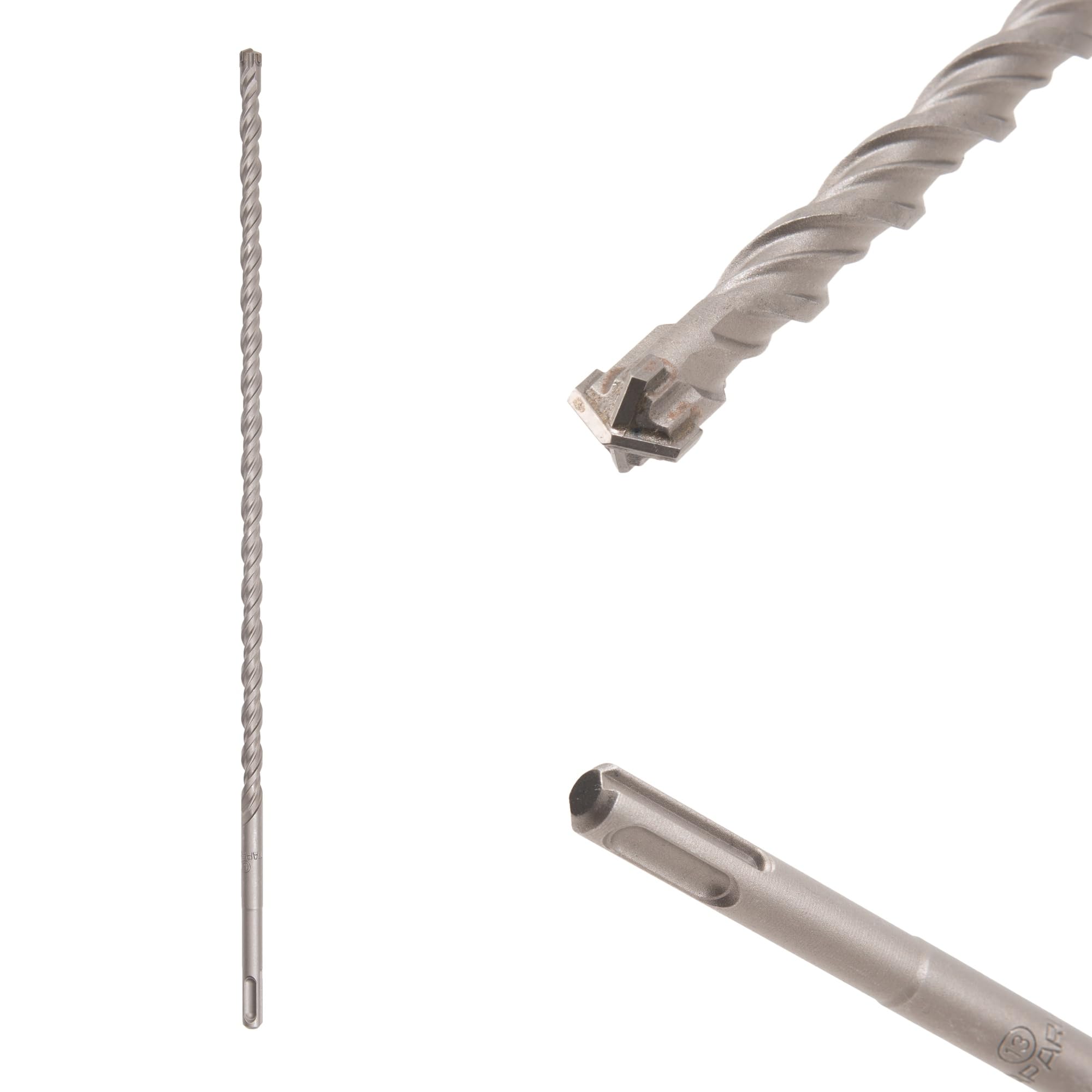 TAPARIA 13mm Cross Point Tip SDS Plus Hammer Drill Bit for Concrete/Masonry Drilling (HDC 13460, 13x400x460 mm)-Home, DIY, Professional, Construction, Brick, Wall-Drilling-image-24