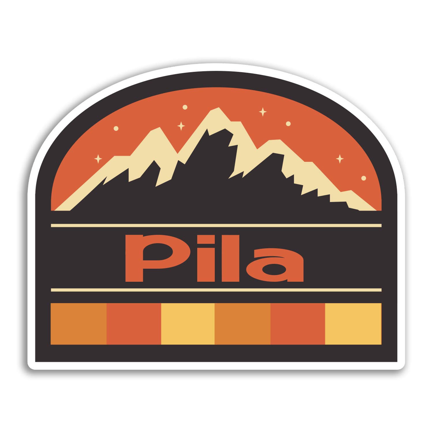 Destination Vinyl Ltd Multi 2 X 10Cm Pila Italy Vinyl Stickers - Travel Fun Sticker Laptop Luggage #32969 (10Cm Wide)