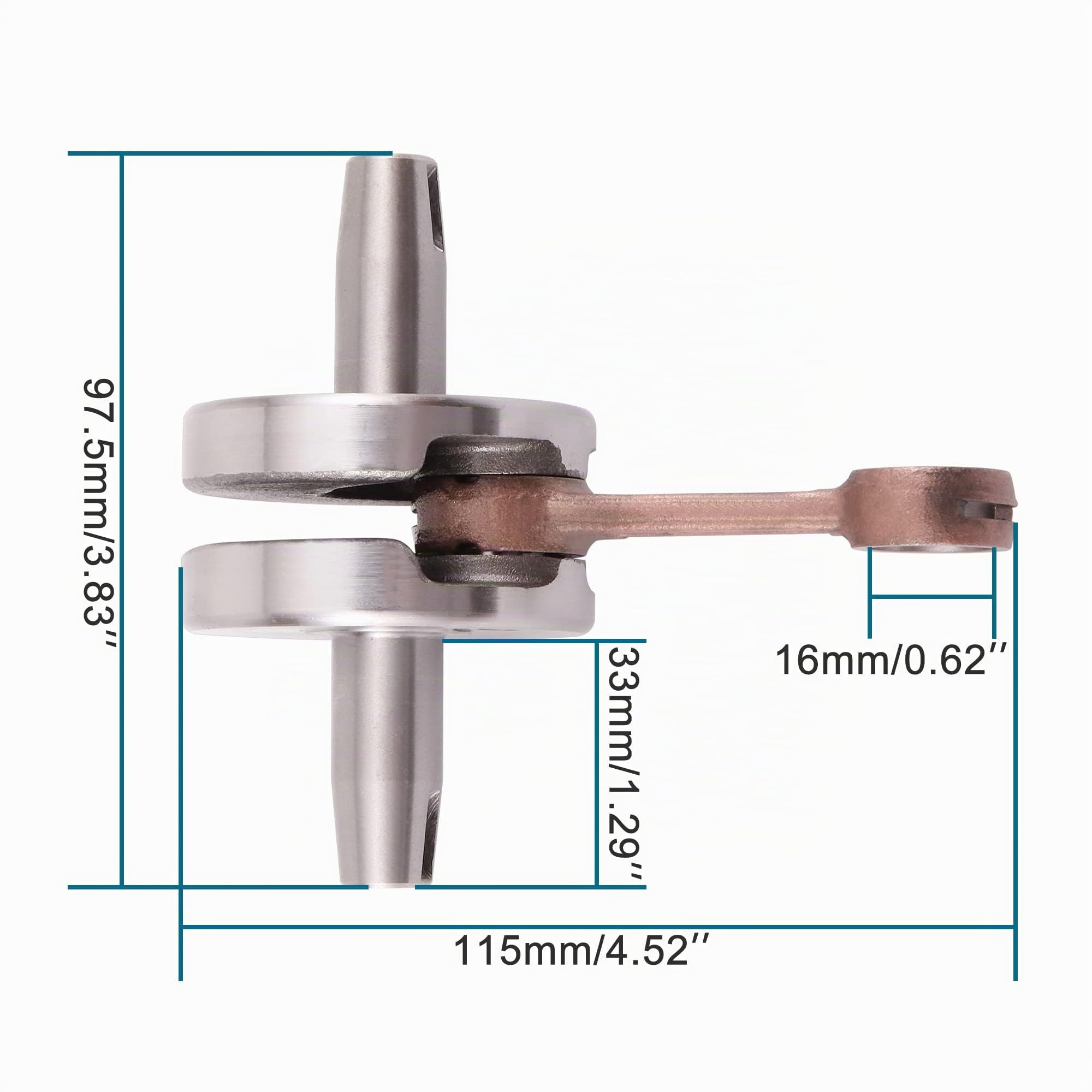 GOOFIT Vilebrequin Remplacement pour 2 Temps 47cc 49cc Pocket Bike