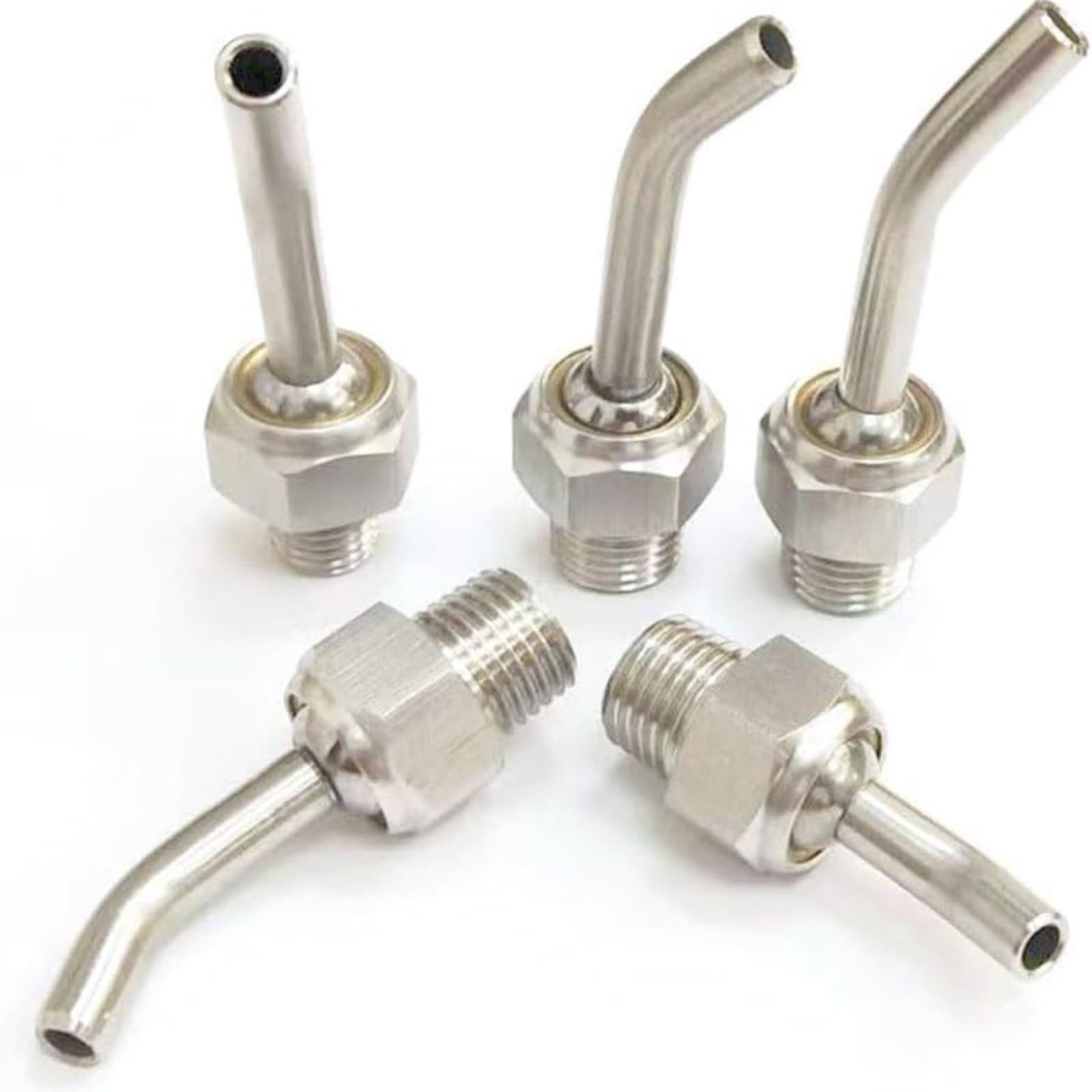 GOIWIZZ 10pcs Includes high-Pressure Cooling Bend nozzles. Suitable for CNC Machines, 360° Steering high Pressure Cutting Oil Cooling Industry Nozzle Nozzle