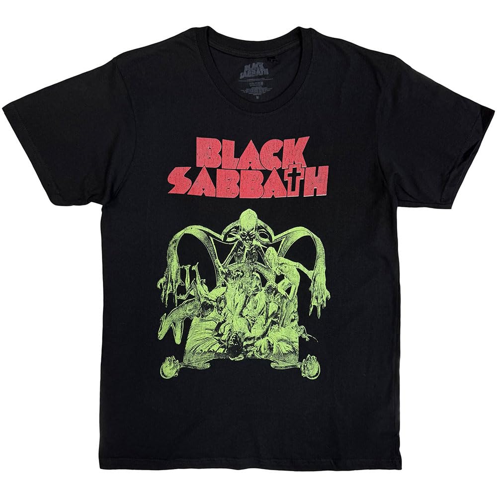 Black Sabbath Men's T Shirt Bloody Sabbath Cutout Band Logo Official Xxl