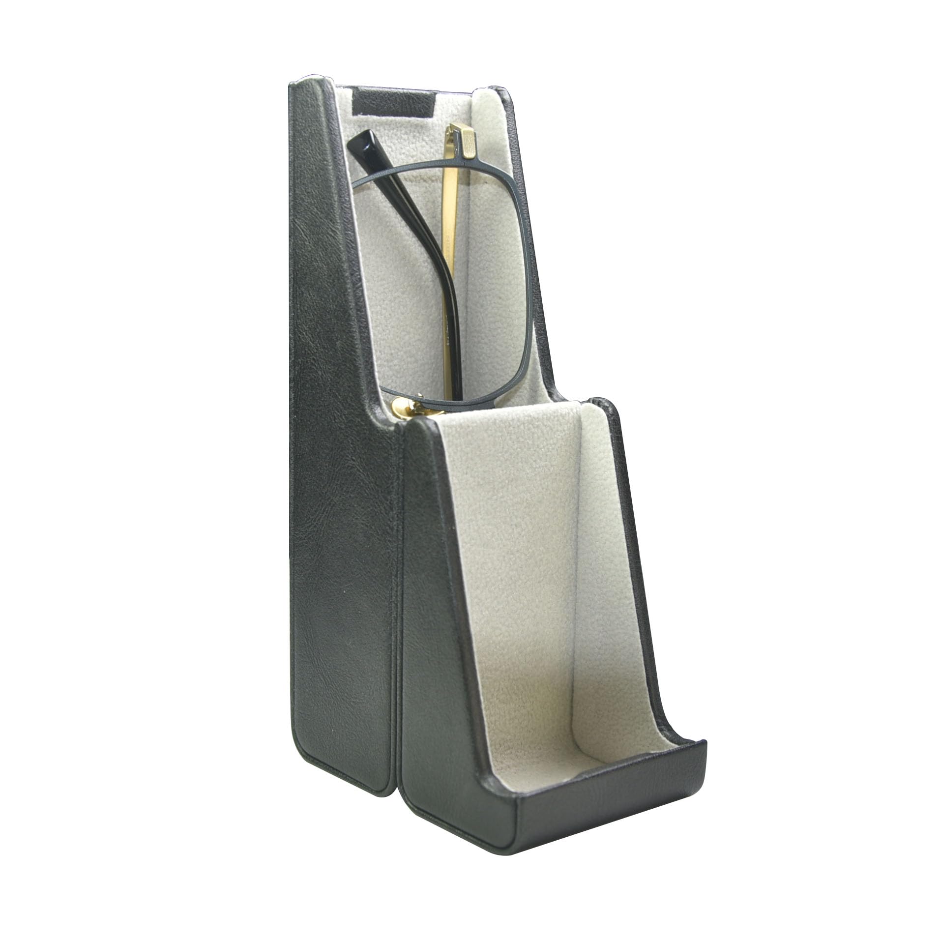 X-SHIYUN Flip-Top Eyeglasses Cases，Hard Shell Eyeglasses Case，Cellphone Holder Glasses Box for Women Men