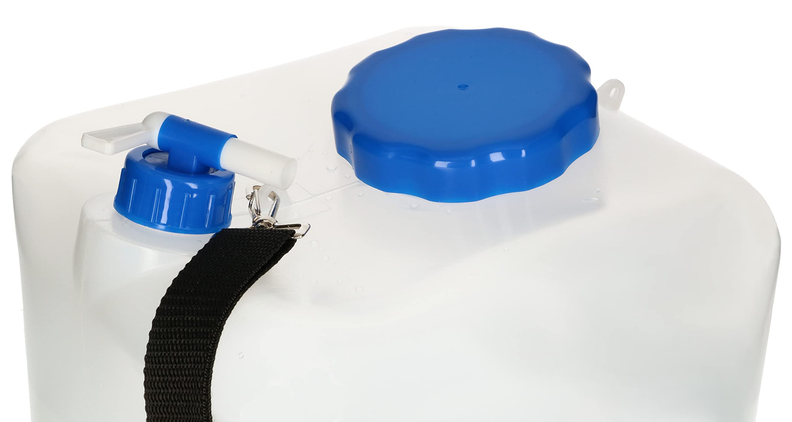 KOTARBAU® 4 x Bidones de agua plegable con grifo 16 litros, Contenedor de agua plegable, Depósito portátil con correa de transporte, Bidón garrafa con grifo de vertido, Recipiente de agua para camping