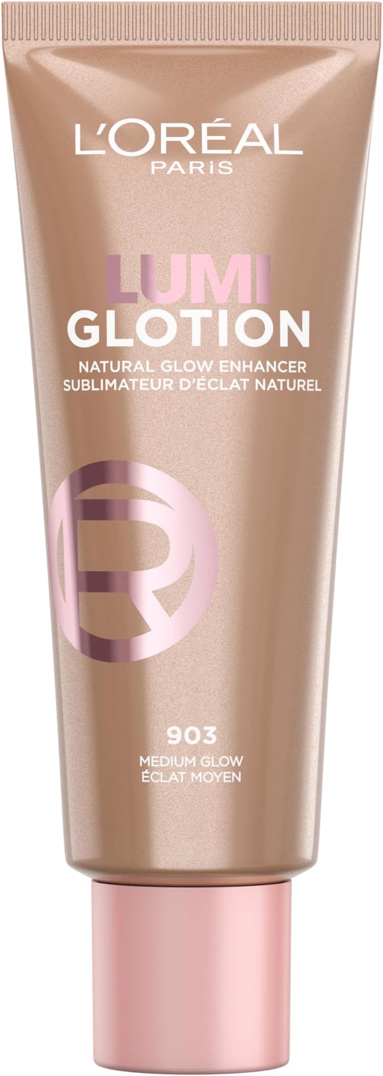 L’Oréal Paris Liquid Highlighter for Face and Body with Glycerin and Shea Butter, Perfect Match Lumi Glotion, Natural Glow Enhancer, 903 Medium Glow, 40 ml