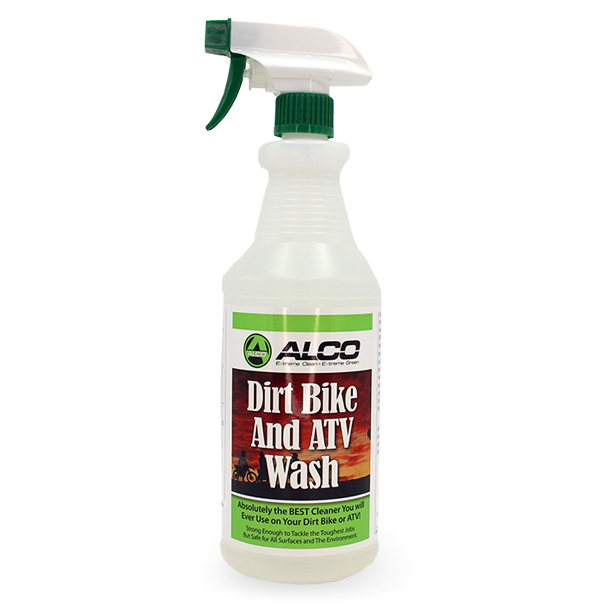 ALCO Dirt Bike and ATV Wash - All-Natural, Powerful, Eco-Friendly Cleaner - Safe for Aluminum, Plastics, and Seals, 32 oz., Pack of 1
