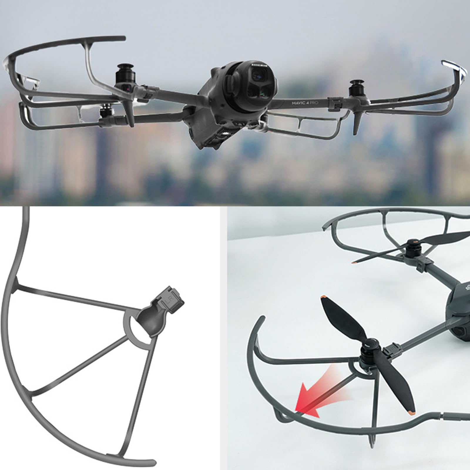 Propeller Schutz für DJI Mavic 4 Pro, Anti-Kollisions-Ring Propeller Blatt Schutz Sicherheit Abdeckung Propellerschutz Zubehör für DJI Mavic 4 Pro