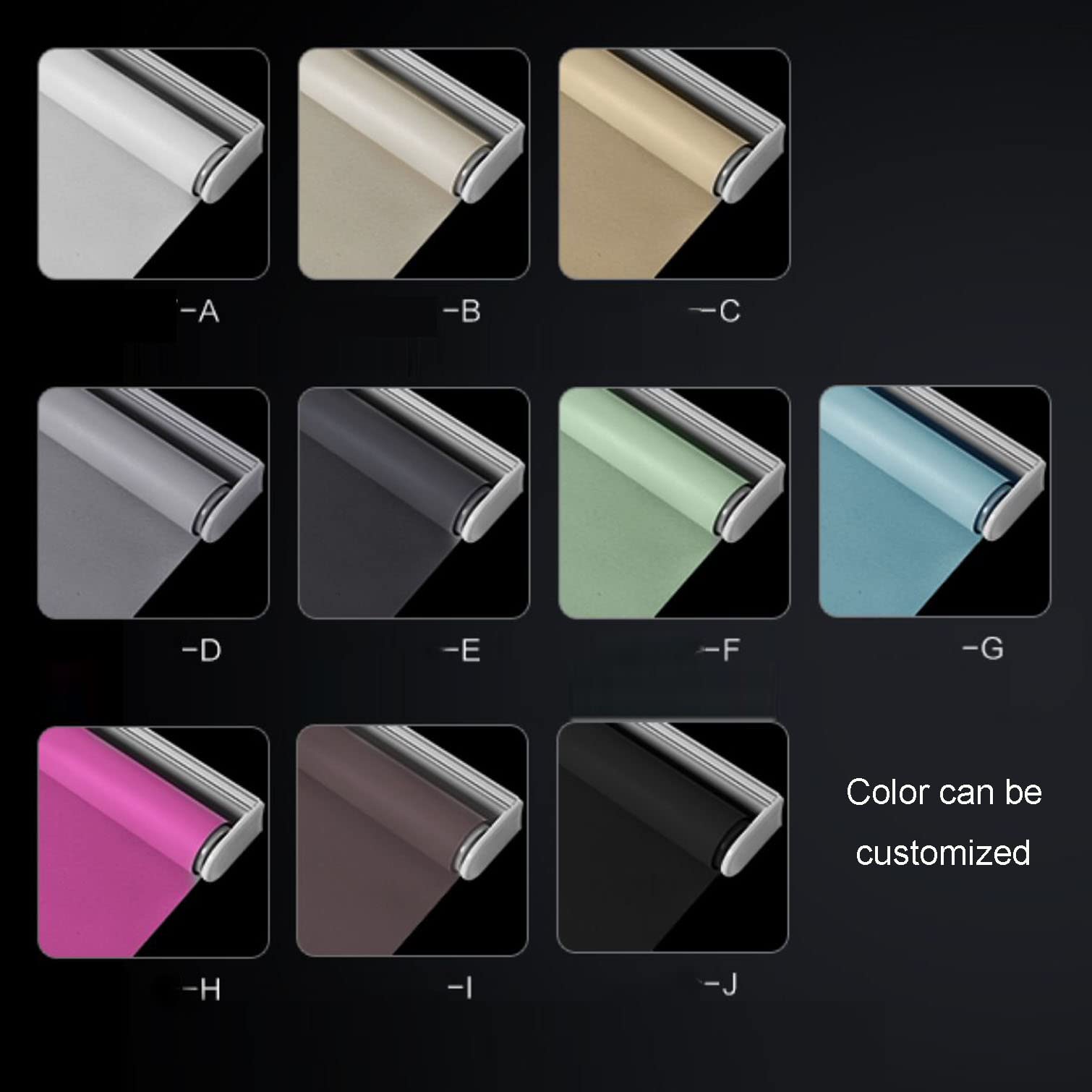 Persianas enrollables opacas inalámbricas, automáticas, con resorte, impermeables, resistentes a los rayos UV, ideales para cocina, baño, oficina, personalizables (90 x 240 cm)