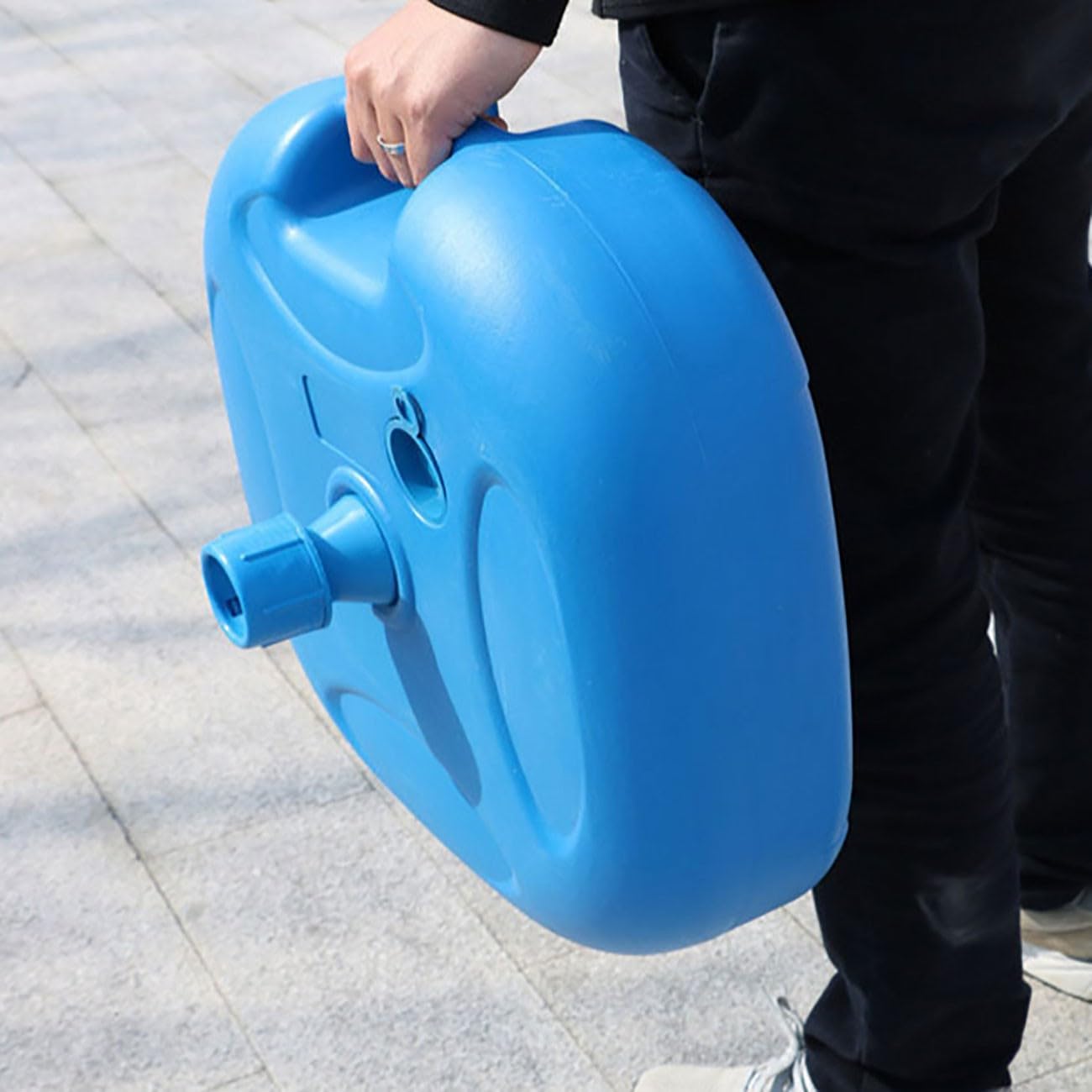 Wytrzymała podstawa parasola 20 l – wiatroszczelna kotwica wypełniana piaskiem/wodą na plażę, patio i parasole wędkarskie, stabilizator zapobiegający przewróceniu do drążków 25-32 mm