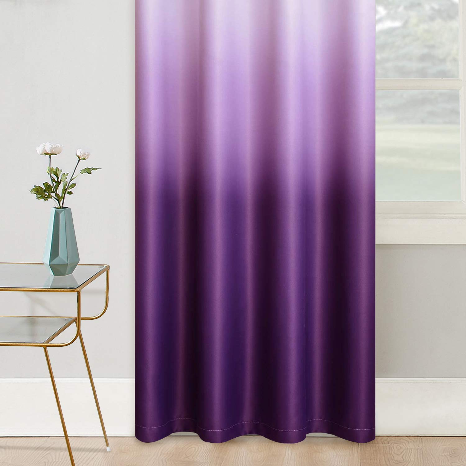G2000 Cortinas Traslúcidas Color Morado Y Blanco Degradado, 63 Pulgadas De  Largo, Filtrado De Luz, Cortinas Con Ojales Para Dormitorio Y Sala De  Estar, Juego De 2 Paneles, image size:1500x1500