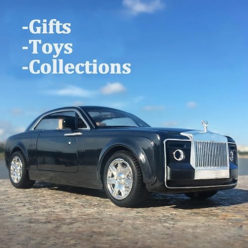 Miniatura 9 de Rolls-Royce Phantom - Coches de juguete de metal de Rolls-Royce Phantom, modelo Rolls-Royce a escala 132, autos fundidos a troquel con puerta,