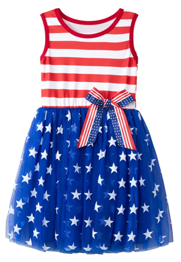 Niyage Little Girls Sleeveless Floral Princess Dress Tulle Tutu Sundress