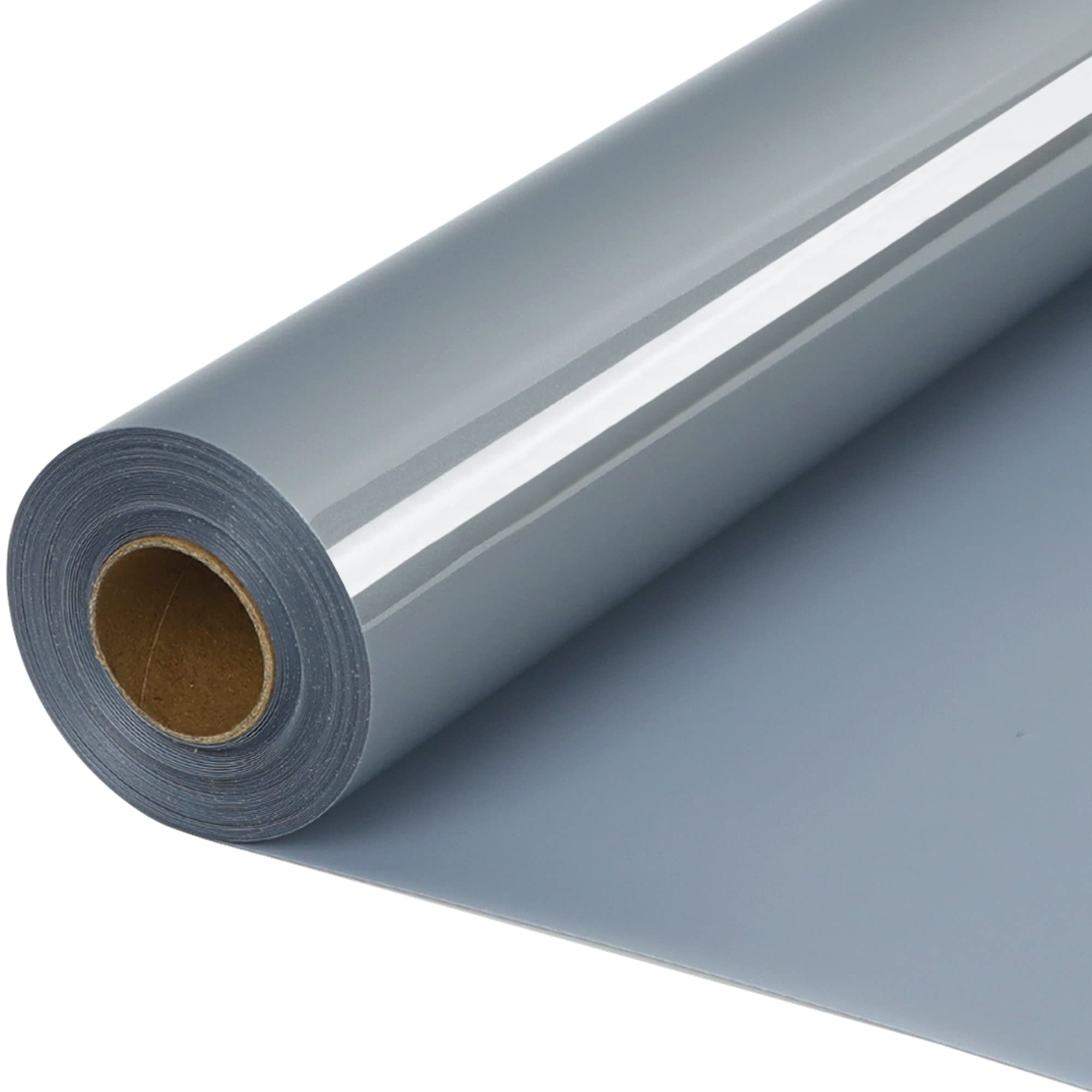 HTVVETUR HTV Iron on Vinyl 12Inch by 35ft Roll, Silver Heat Transfer Vinyl