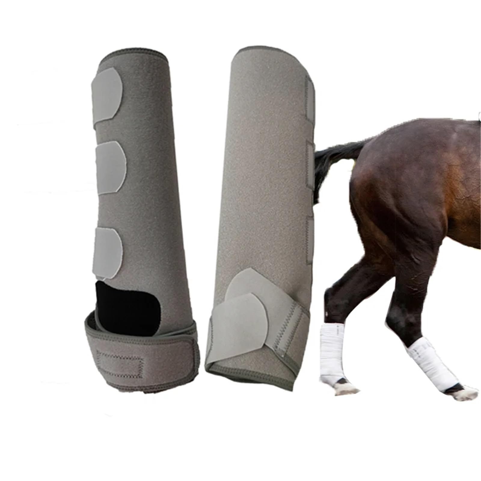 Stivali da mosca per cavalli, in neoprene, con stecca a campana