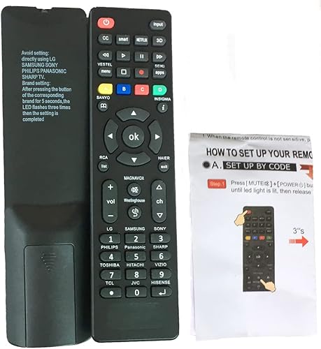 Control remoto universal de TV para televisores inteligentes Vizio TCL JVC Hisence RCA Haier Seiki Insignia Magnavox Westinghouse Smart TVs, solo disponible en Yaxa Peru